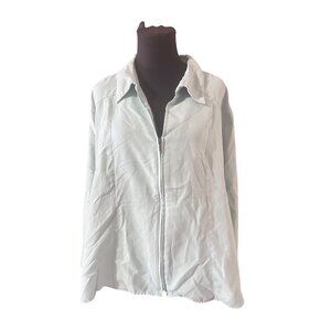 Cato Woman light blue zip front jacket size 26/28 W